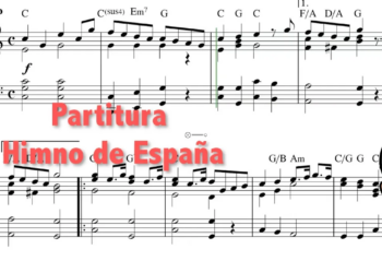 Himno de España con letra – Partitura Piano