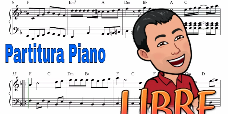 Nino Bravo Libre – Partitura para piano pdf – letra