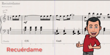 Recuérdame – Partitura para piano – Coco