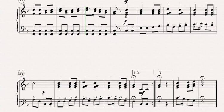 Corre al portalico, villancico en versión fácil para piano