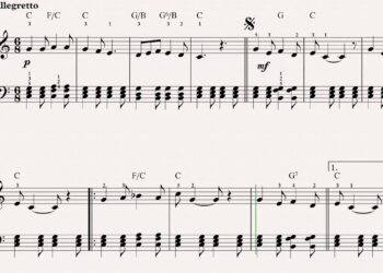 Ya viene la vieja, villancico en versión fácil para piano