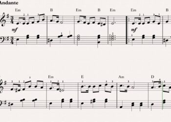 Las Barbas de San José, villancico en versión fácil para piano