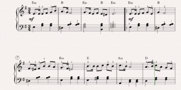 Las Barbas de San José, villancico en versión fácil para piano