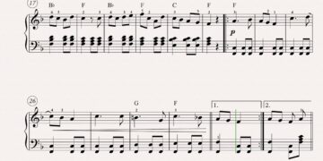 Campana sobre Campana, villancico en versión fácil para piano