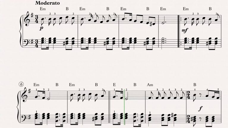 Una pandereta suena, villancico en versión fácil para piano