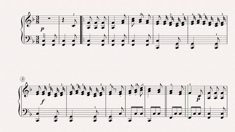 Hacia Belén va una burra (rin, rin), villancico en versión fácil para piano